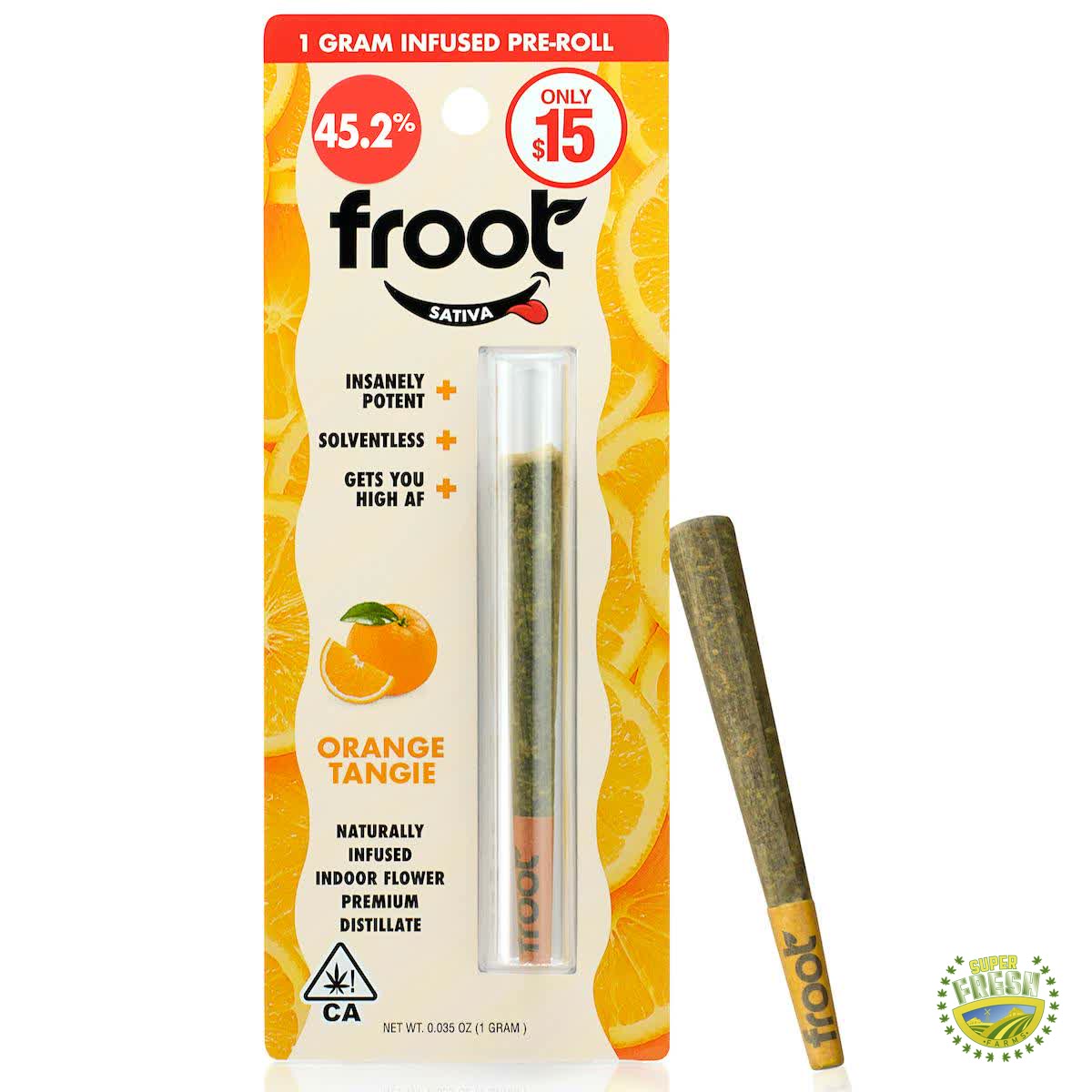 Froot Orange Tangie Infused 1g Pre-roll