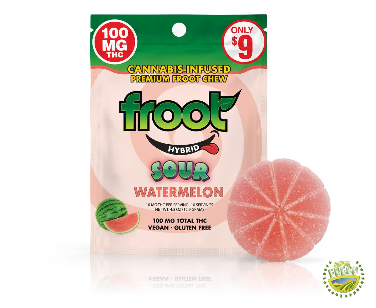 Froot Sour Watermelon Gummy Single Cut