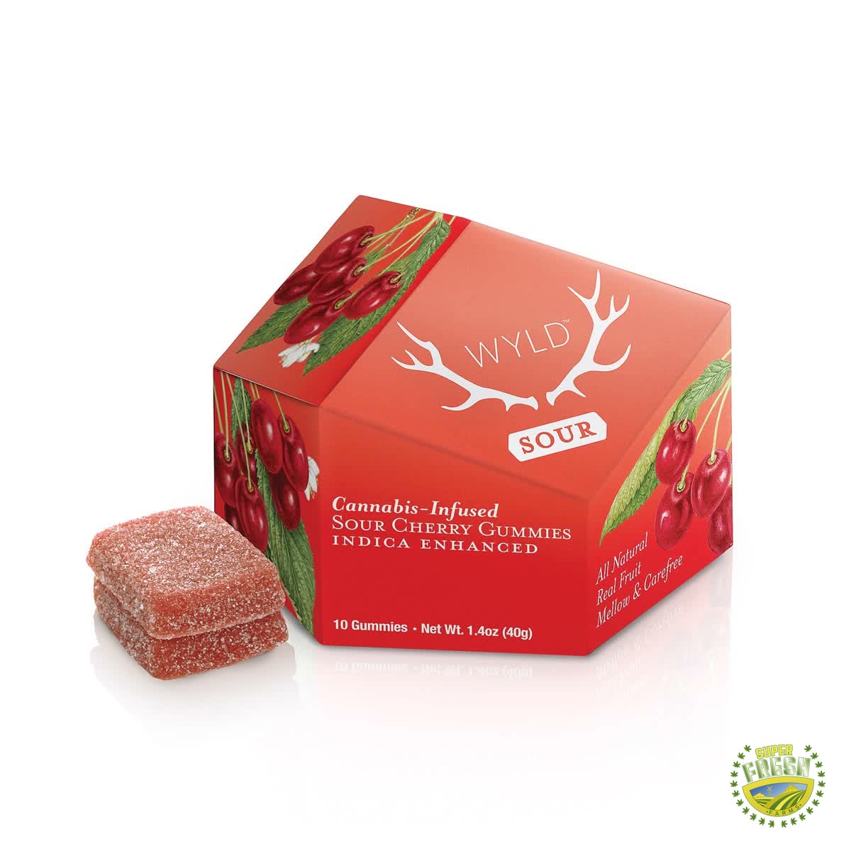 Sour Cherry Indica Enhanced Gummies